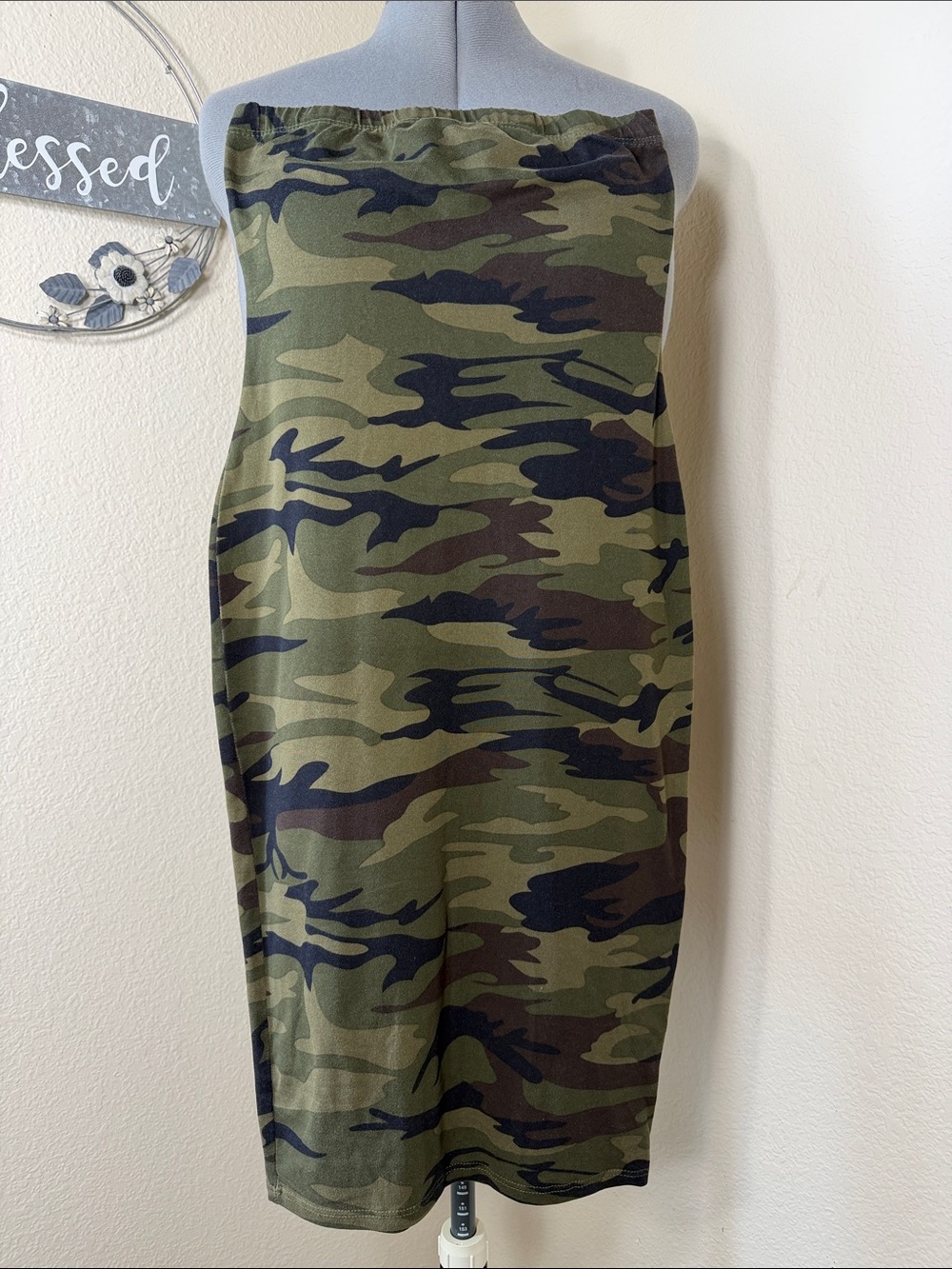 Vintage 90s Gypsy Camo Halter Bodycon Mini Dress Y2K Grunge Streetwear XS